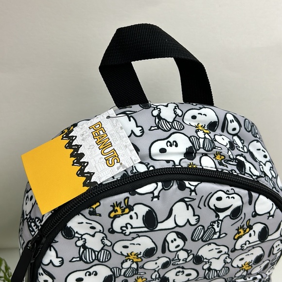 Snoopy Woodstock Mini Backpack NWT! Lightweight, Grey and black nylon - Picture 7 of 16